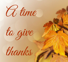 A Time to give thanks